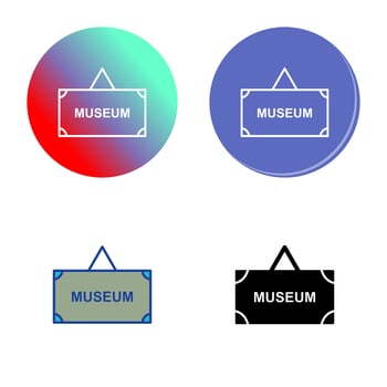 Museum Tag Vector Icon