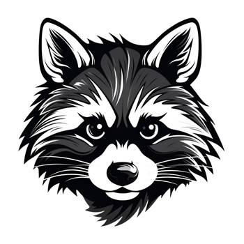 AI generated Raccoon Artistic Style Illustration Cartoon Style Painting Drawing No Background Perfect for Print on Demand Merchandise AI Generative png