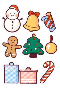 Christmas clipart symbols and decorative elements. Christmas holiday icon png