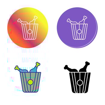 Fried Chicken Vector Icon