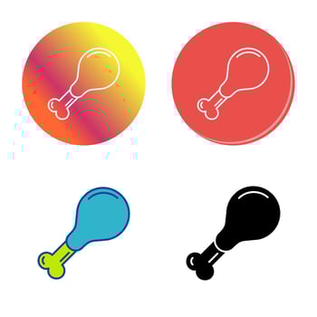 Chicken leg Vector Icon