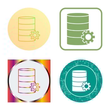 Unique Database Management Vector Icon