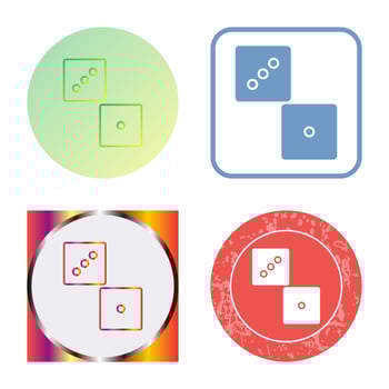 Unique Dice Vector Icon
