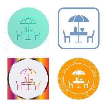 Unique Cafe Table Vector Icon