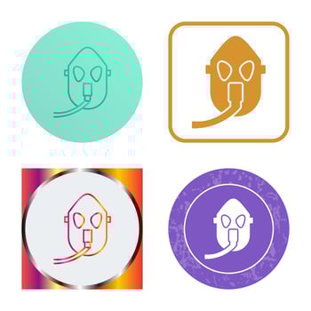 Unique Oxygen Mask Vector Icon