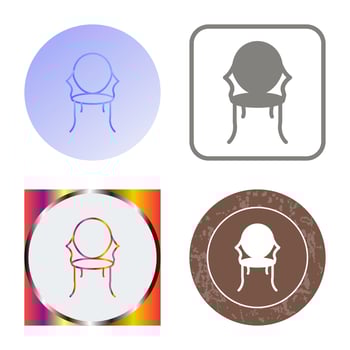 Ancient Chair Vector Icon