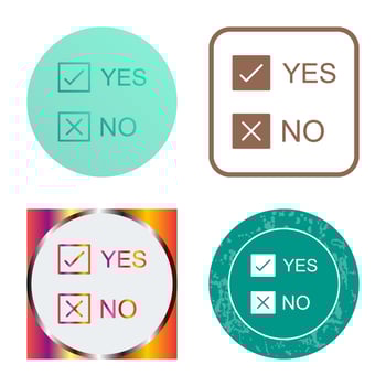 Yes No Option Vector Icon