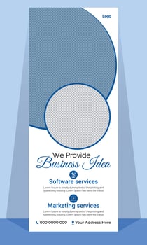 Professional roll up banner design for print vector