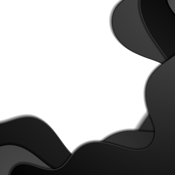 Abstract black corporate paper cut waves background png