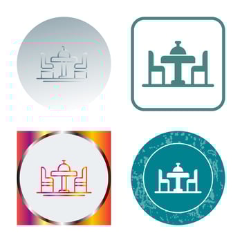 Dinning Table Vector Icon