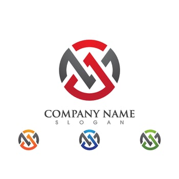 M Letter Logo Template vector