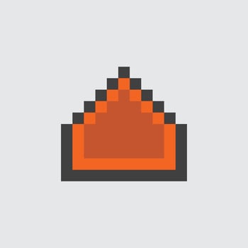 pixel art icon of a hat vector