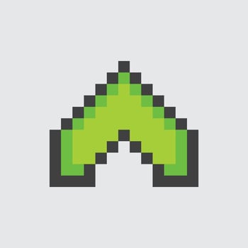 pixel art arrow icon vector illustration