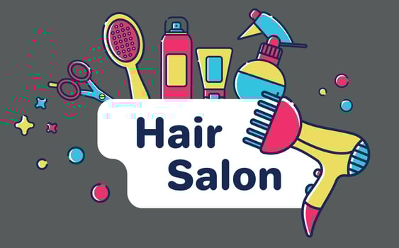 Hair salon vector illustration