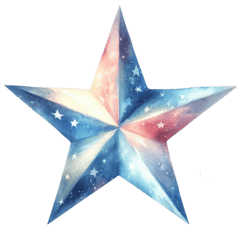 AI generated watercolor clip art of drawing star shape symbol transparency png