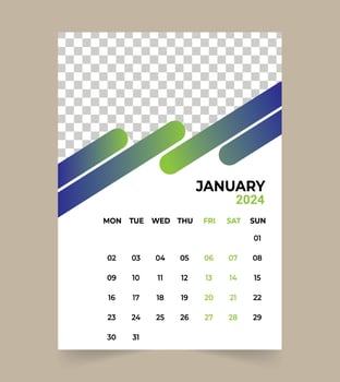 2024 Calendar design free vector