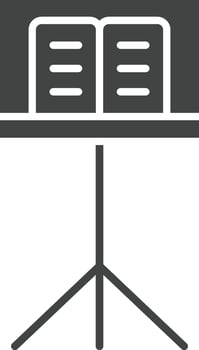 Music Stand icon vector image. Suitable for mobile apps, web apps and print media.