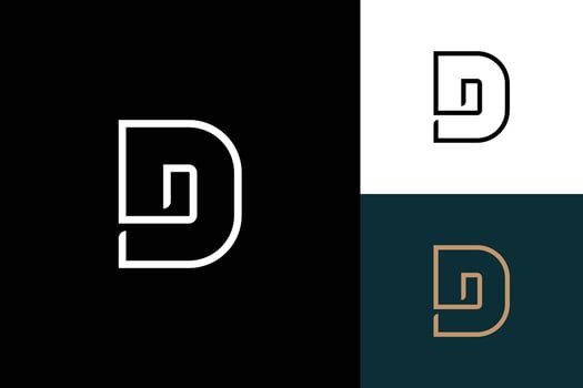 letter d monogram vector logo design