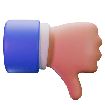 Disk Like Hand sign 3D render cartoon style png