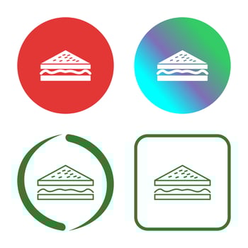 Unique Sandwich Vector Icon