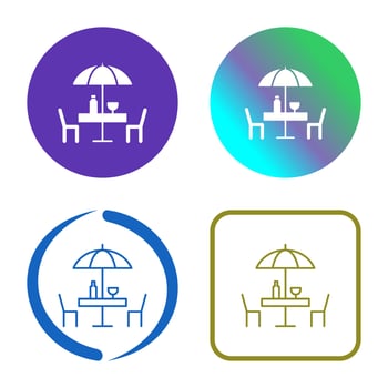 Unique Cafe Table Vector Icon