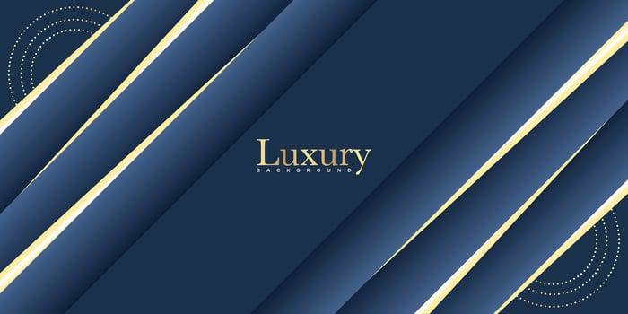 Luxury dark blue background with gold details vector