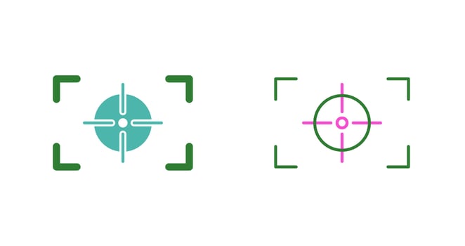 Unique Focus Horizontal Vector Icon