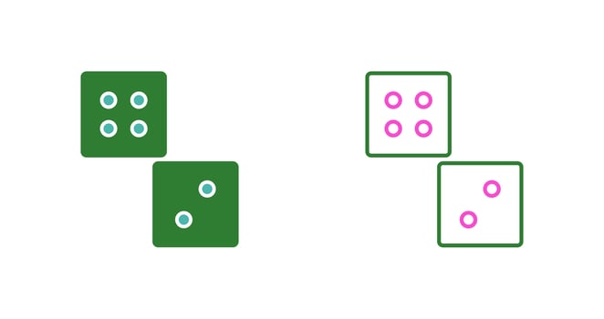 Unique Dice Vector Icon