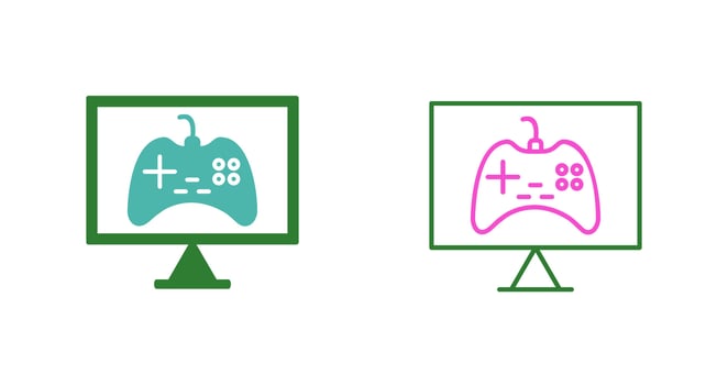 Unique Online Games Vector Icon