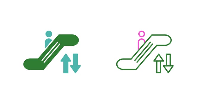 Escalator Vector Icon