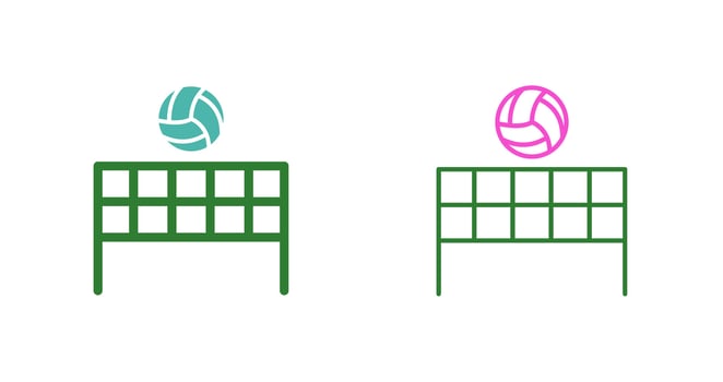 Beach Volleyball Vector Icon
