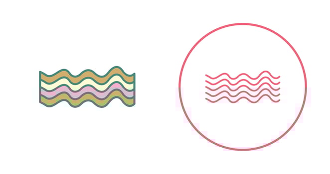Magnetic Waves Vector Icon
