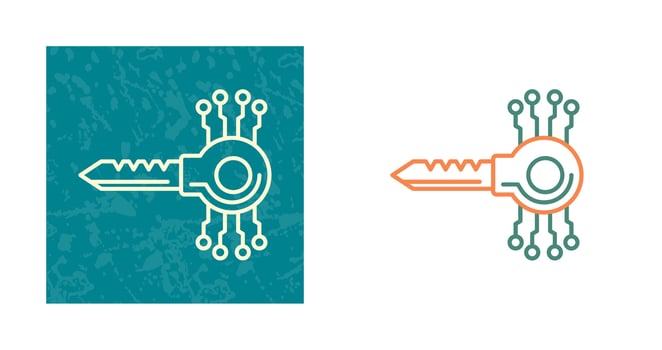 Key Code Vector Icon