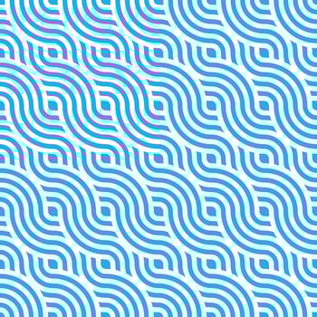 Seamless blue similar japanese wave pattern vector