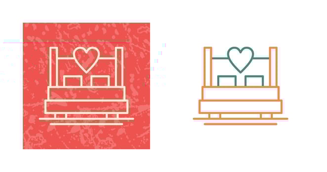 Double Bed Vector Icon