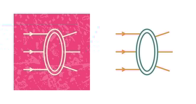 Refraction Vector Icon