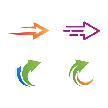 Arrow illustration logo icon vector