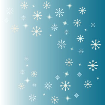 Beautiful winter background with snowflakes and glare vector