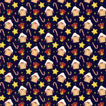Christmas beautiful holiday vector seamless pattern with beautiful design