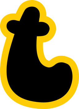 Funny Yummy font text glyph design png