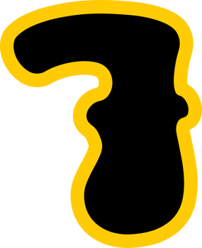Funny Yummy font text glyph design png