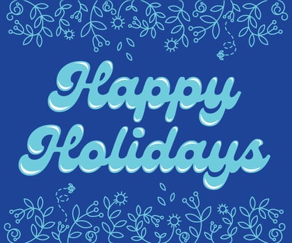 Happy Holidays Merry Christmas vector