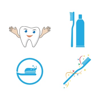 Toothbrush logo illustration vector