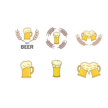 Beer craft logo vector