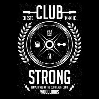 Strong Club Sport Gym Themes vector