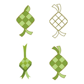 Ketupat or rice dumpling vector