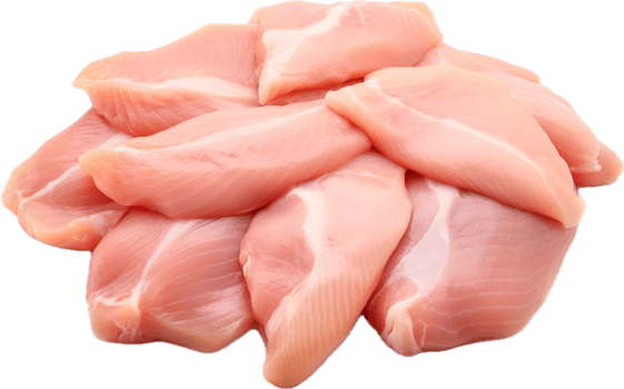 AI generated raw chicken meat png