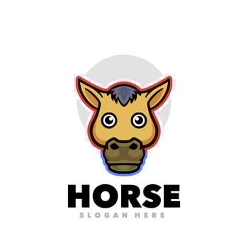 Horse mascot cartoon design vector
