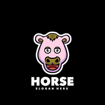 Horse head mascot logo vector