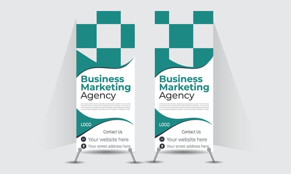 Modern Rollup banner Design template vector